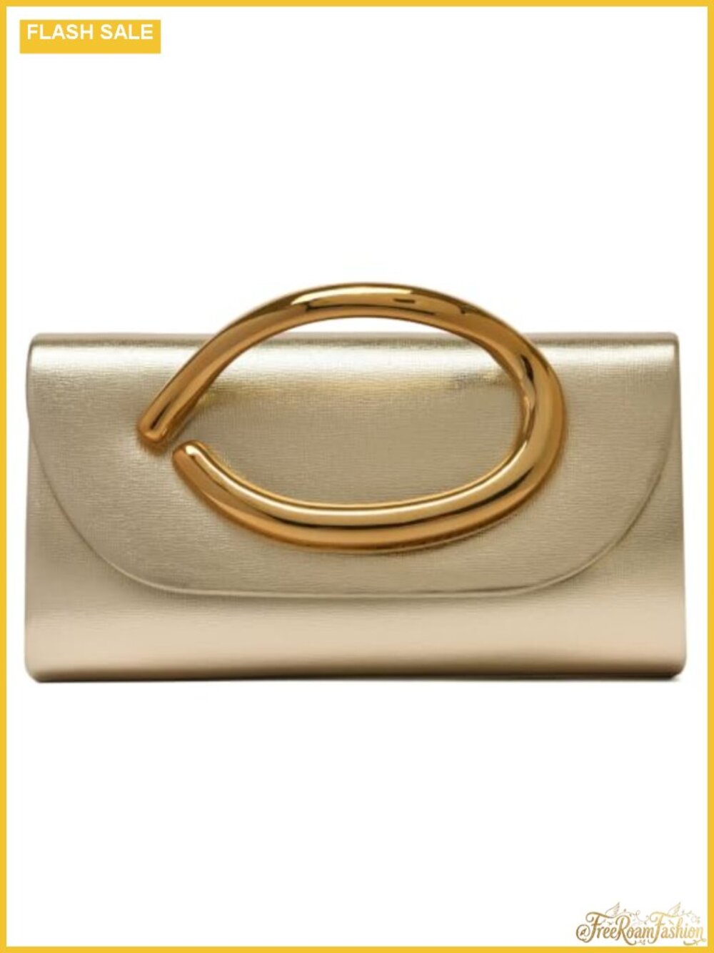 Vegan Leather Evening Clutch with Detachable Chain